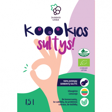 "Koookios sultys!" ekologiškos juodųjų serbentų sultys 1,5 litro (LT_EKO_001) 1