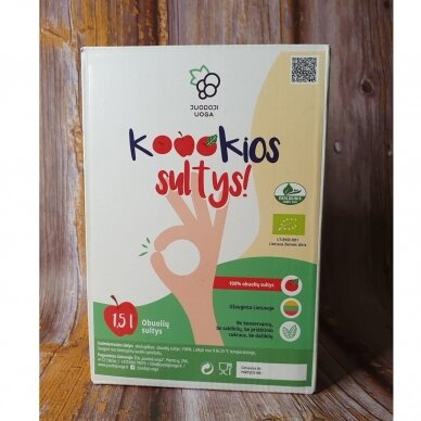 "Koookios" organic apple juice 1.5 liters (LT_EKO_001) 1