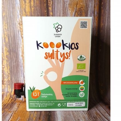 "Koookios" organic sea buckthorn juice 1.5 liters (LT_EKO_001) 1