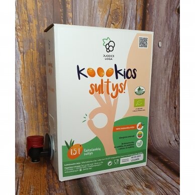 "Koookios" organic sea buckthorn juice 1.5 liters (LT_EKO_001)